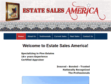 Tablet Screenshot of estatesalesamerica.net